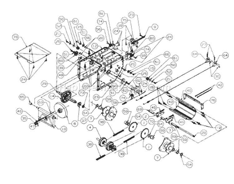 Page E Diagram and Parts List for 316E733E401 1996 Yard Man Snow Blower